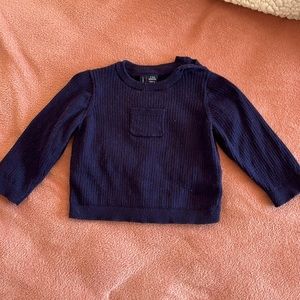 Worn once. Janie and Jack baby boys sweater. Button closure at top.